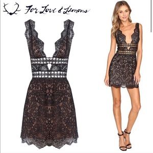 For Love and Lemons Black Mini Dress NEW